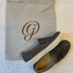 M. Gemi Gray and Cream Slip-On Shoes